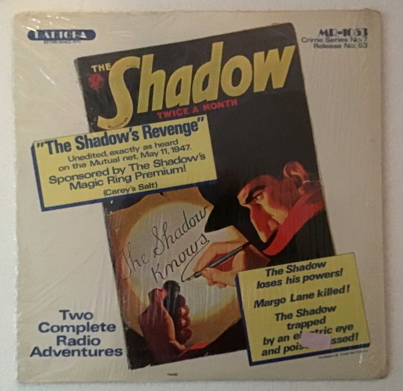 The Shadow: Record, LP, MR-1053, 33 1/3 RPM, 12 inch