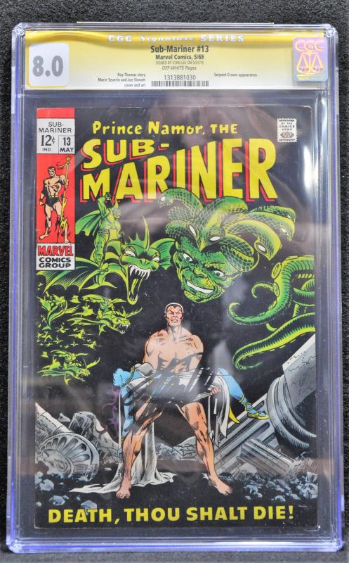 Sub-Mariner #13 (Marvel, 1969) CGC SS 8.0 Stan Lee