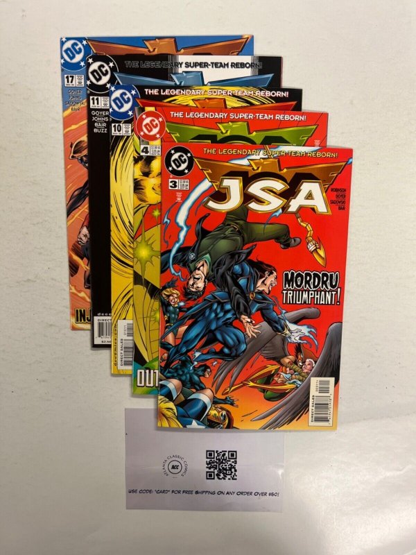 5 JLA DC Comic Books # 3 4 10 11 17 Batman Superman Wonder Woman Robin 34 JS44