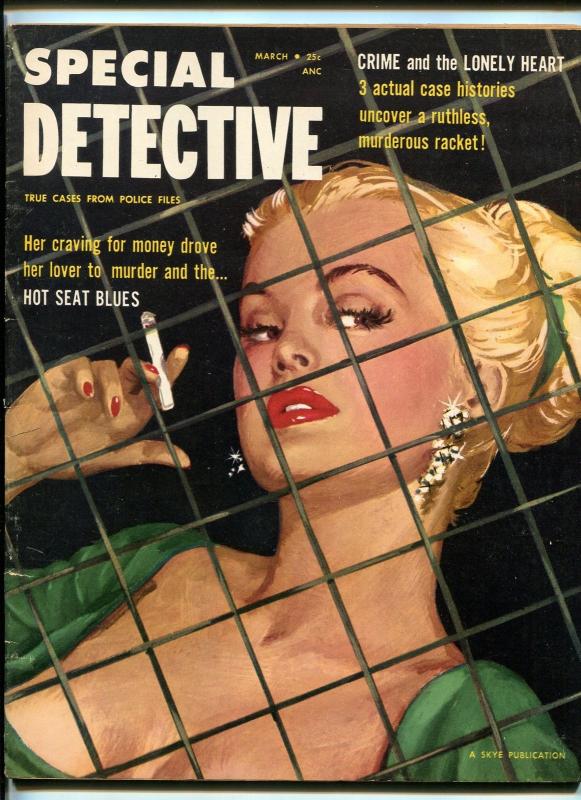 SPECIAL DETECTIVE 02/1955-SPICY GOOD GIRL ART-LURID CRIME STORIES-vg