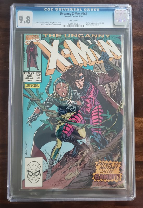 Uncanny X-Men 266 CGC 9.8 1st full appearance of Gambit (case does have a crack)