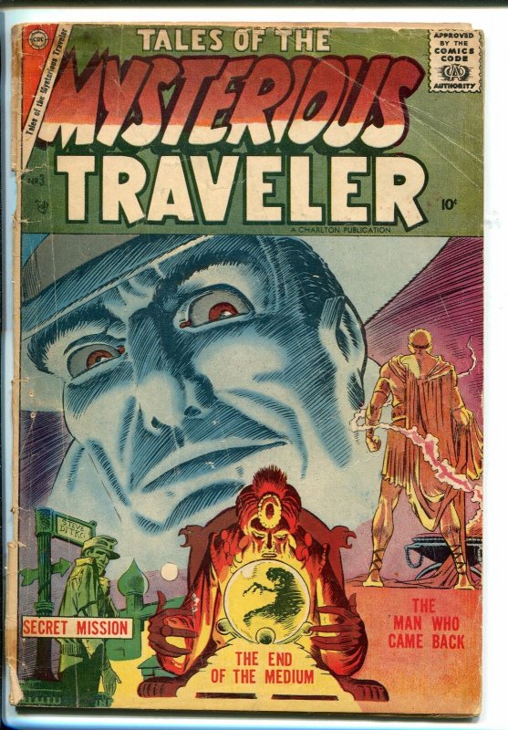 TALES OF THE MYSTERIOUS TRAVELER #3 1957-CHARLTON-STEVE DITKO-good minus