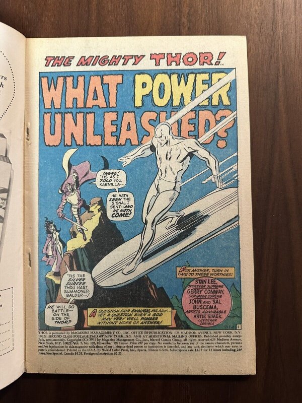 Thor #193 FN- Battle Of Thor vs Silver Surfer (Marvel 1971)