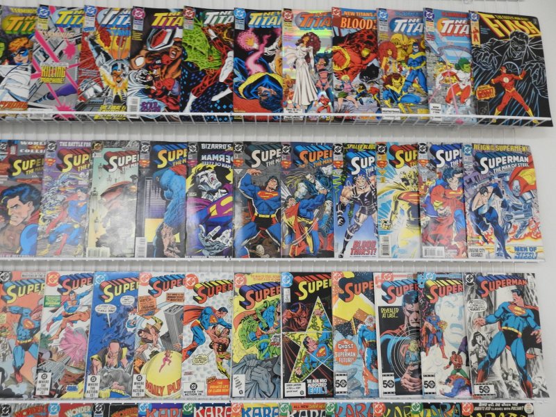 Huge Lot 200+ Comics W/ Flash, Wonder Woman, Superman+ Avg VF- Condition!!