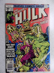 INCREDIBLE HULK # 213 MARVEL BRONZE ACTION BUSCEMA CHAN VF