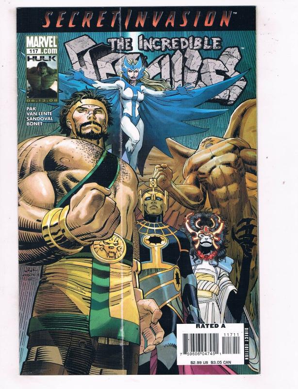 The Incredible Hercules #117 VF Marvel Comics Comic Book Pak 2008 DE46