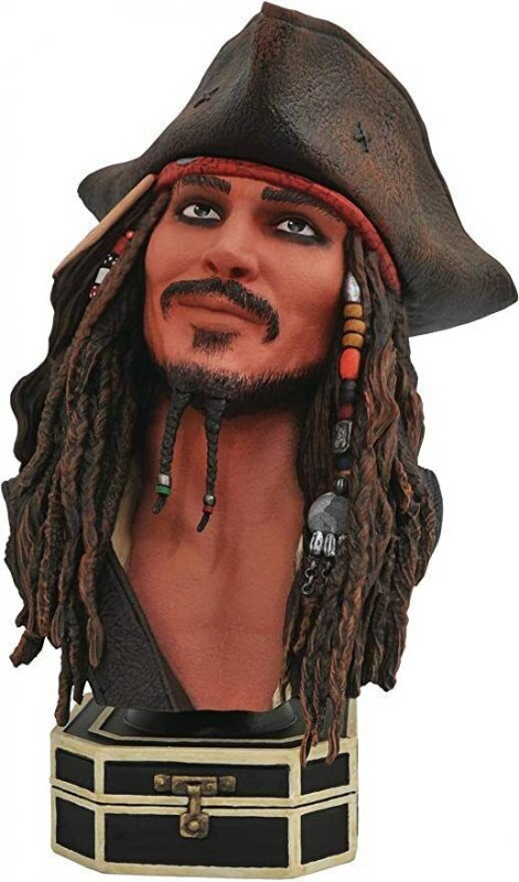 LEGENDS IN 3 DIMENSIONS CAPTAIN JACK SPARROW PIRATES 1/2 SCALE RESIN BUST DISNEY