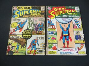 SUPERMAN ANNUAL #1 8 80 PG GIANT 2 ISSUE SILVER AGE COMIC LOT SET