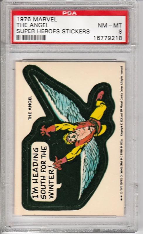 1976 Marvel Angel Sticker PSA 8 (NM-MT)