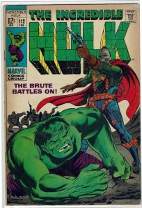 Incredible Hulk #112 (1968) Stan Lee Herb Trimpe FN-
