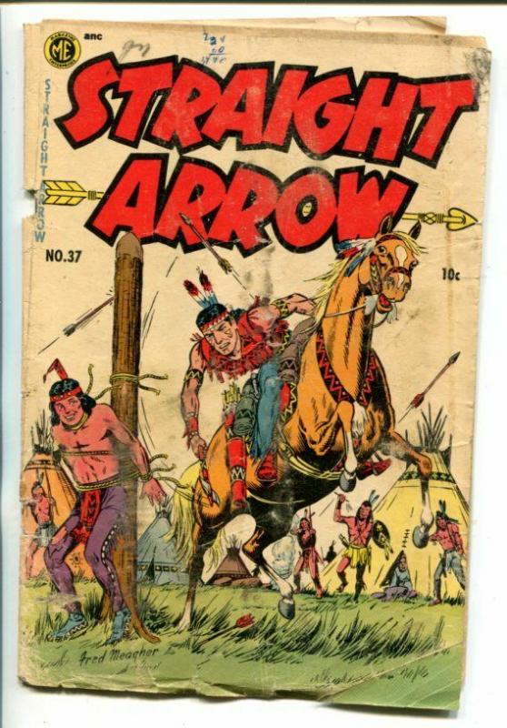 STRAIGHT ARROW  #37-1954-WESTERN-FRED MEAGHER INDIAN ART-pr