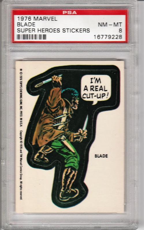 1976 Marvel Blade Sticker PSA 8 (NM-MT)