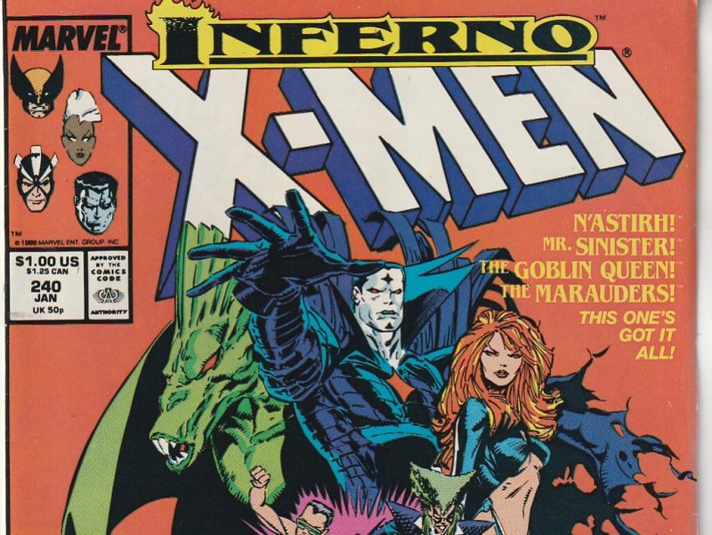 Uncanny X-Men(vol. 1) # 240 INFERNO BEGINS !