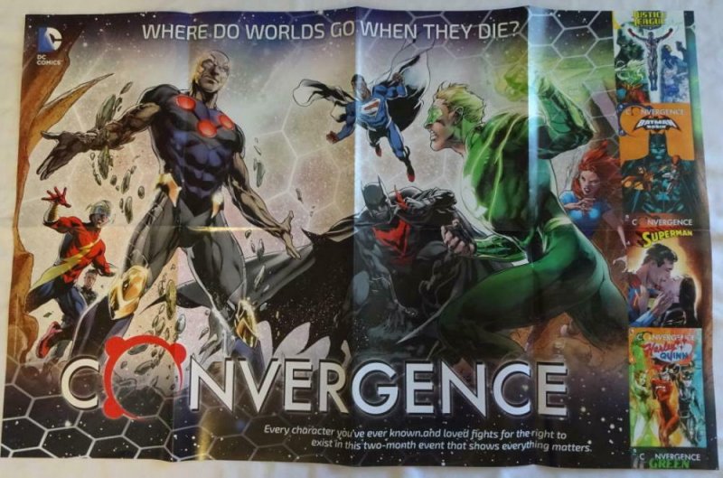 CONVERGENCE SUPERMAN Promo Poster , 22 x 34, 2015, DC,  Unused 042