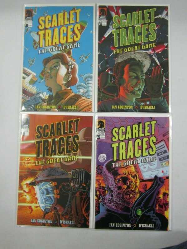 Scarlet Traces The Great Game set #1-4 avg 8.0 VF (2006 Dark Horse)