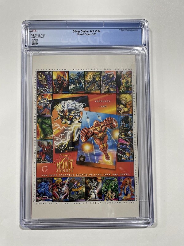 Silver Surfer 102 CGC 9.8 White Pages Marvel 1995