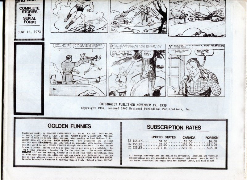 Golden Funnies #3 1973-newspaper comics reprints-Mandrake-Superman-Krazy Kat-NM