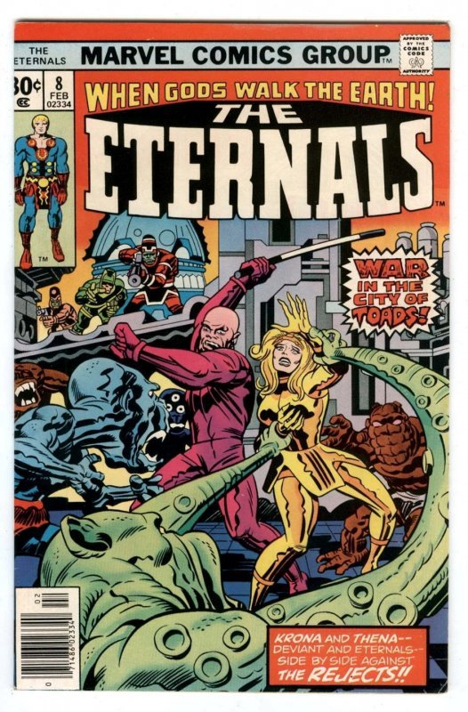 The ETERNALS #8  JACK KIRBY art Feb 1977 1st App. Ajax  Ikaris  Thena  RANSAK  