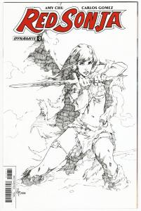 Red Sonja #2 RI 1:30 Rubi B&W Variant (Dynamite, 2017) NM