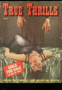 TRUE THRILLS #1-1941-WEIRD MENACE COVER-GIRLS FOR SALE- G