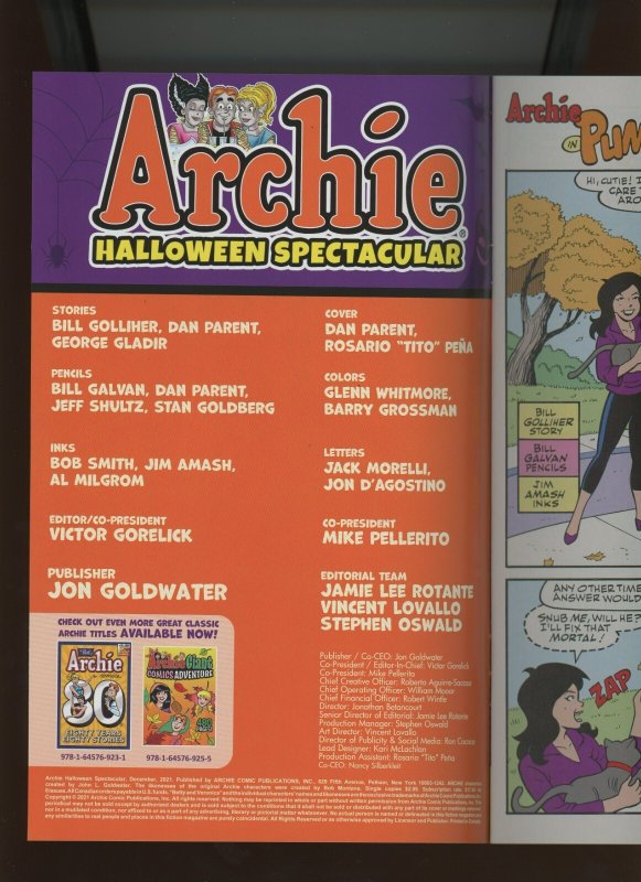 (2021) Archie Halloween Spectacular: VARIANT! SIGNED BY ELIAS CHATZOUDIS! (9.2)