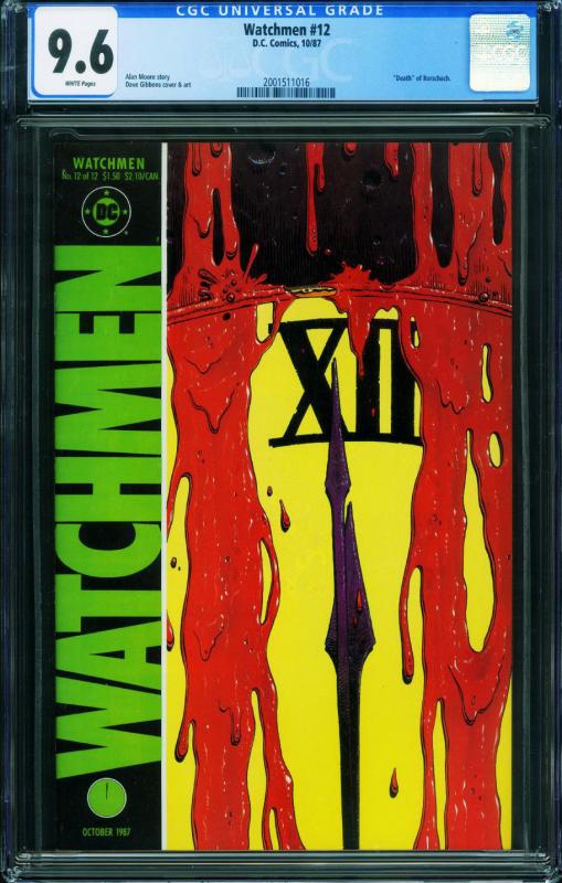 Watchmen #12 CGC 9.6 DC 1987-Death Of Rorschach- 2001511016