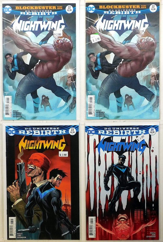 Nightwing Lot of 4 #22 x2, 23, 25 (2017) DC Comics 1st Print Comic Books