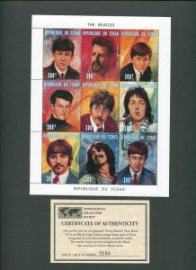 The Beatles Commemorative Stamp Sheet  1996