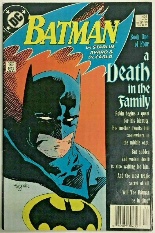 BATMAN#426 FN/VF 1988 'A DEATH IN THE FAMILY' DC COMICS