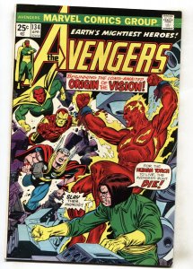 AVENGERS #134--comic book--MARVEL--1975--ORIGIN VISION--FN+