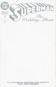 Superman : The Wedding Album Embossed Card Cover (1996) Superman