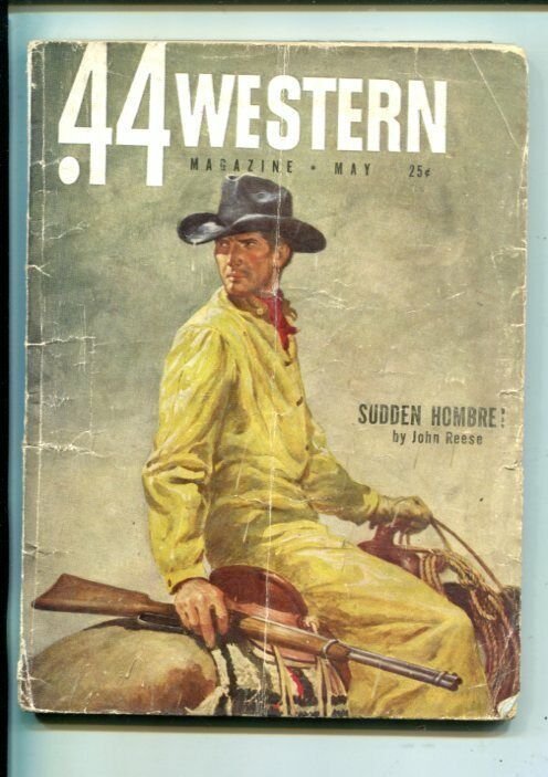 .44 WESTERN-05/1951-VIOLENT WESTERN PULP THRILLS- COWBOY COVER-JOHN REESE-good