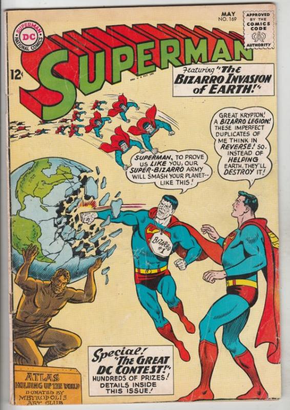 Superman #169 (May-64) VG/FN Mid-High-Grade Superman, Jimmy Olsen,Lois Lane, ...