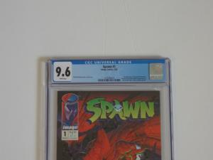 Spawn #1 CGC 9.6; 1st Appearance of Spawn, Wanda Blake, & Malebolgia!!