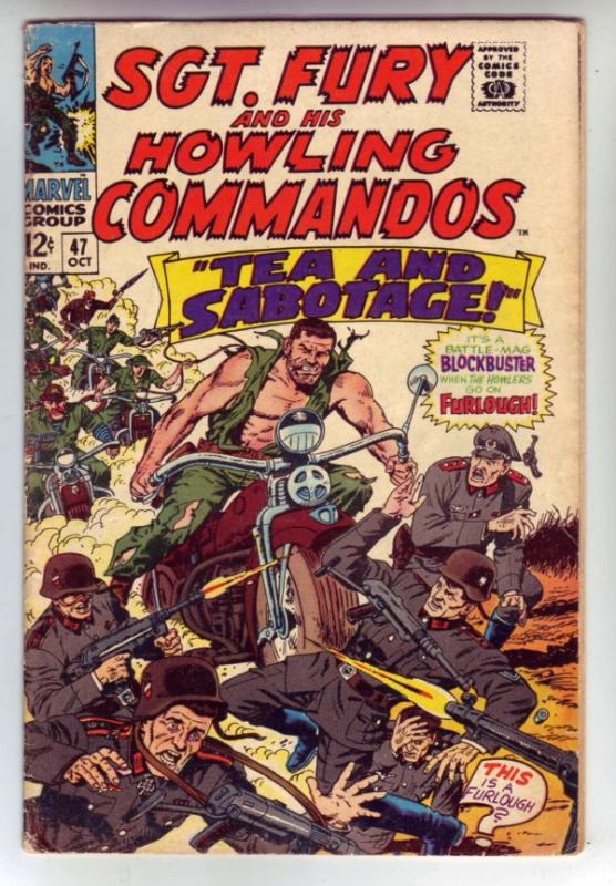 Sgt. Fury and His Howling Commandos #47 (Oct-67) VG+ Affordable-Grade Sgt. Fu...