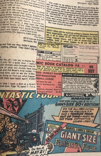 Captain America #176 (1974)MVS cut out
