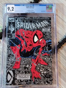 CGC 9.2 Spider-man #1 Silver Edition Todd McFarlane Comic Book 1990 Variant Poly