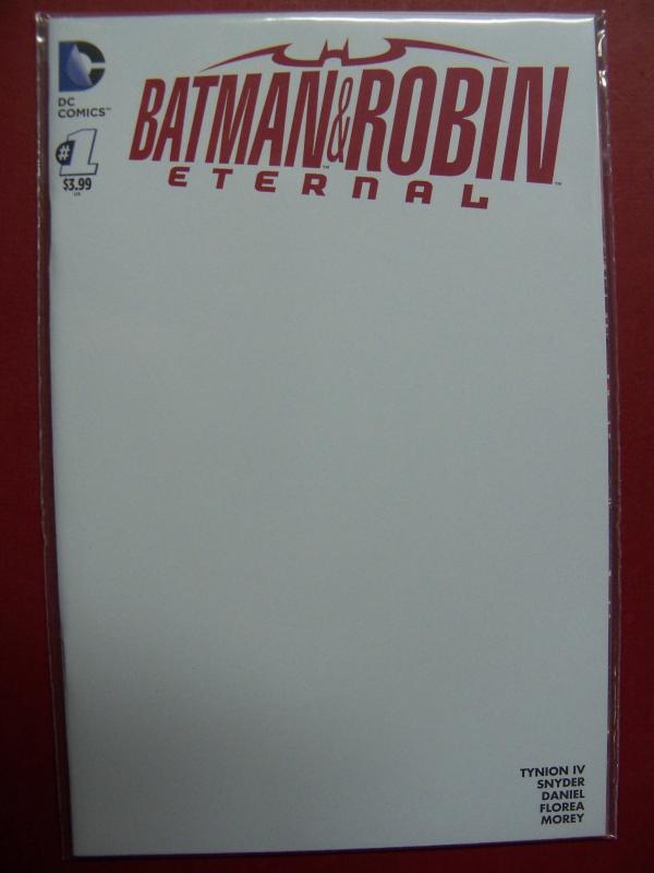 BATMAN & ROBIN ETERNAL #1 BLANK VARIANT COVER (Near Mint 9.4 or better) DC