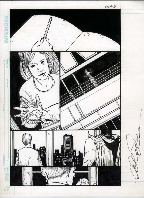 Detective Comics #954 pg 7 Unpublished Alex Sanchez Original Art BATMAN 