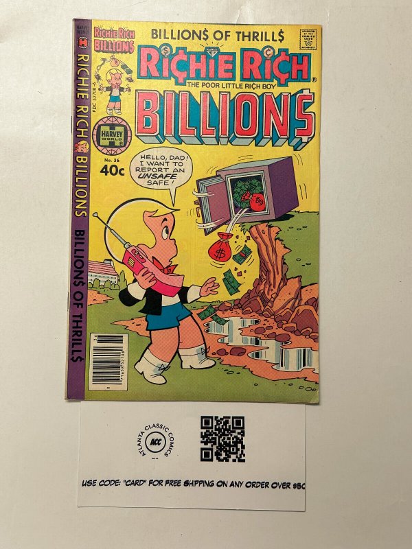 Richie Rich Billions #36 VF Harvey World Comic Book Wendy Casper  30 HH1