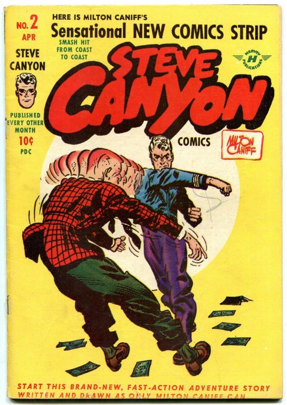 Steve Canyon #2 1948- Harvey Golden Age comic- Milton Caniff G+