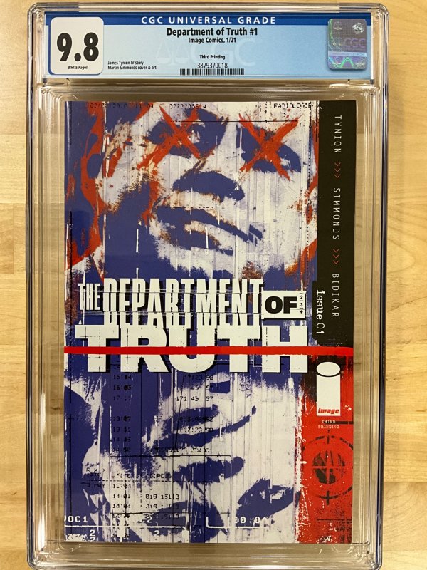 The Department of Truth #1 Third Print Cover (2020) CGC 9.8