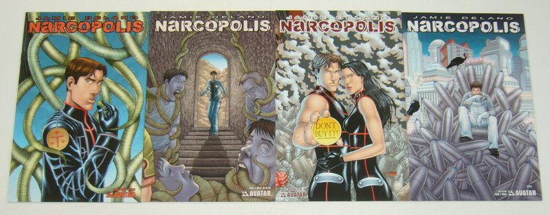 Narcopolis #1-4 VF/NM complete series - wrap variants - jamie delano avatar set