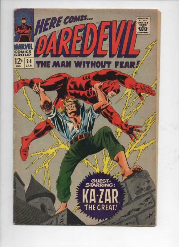 DAREDEVIL #24 VG, Gene Colan, Murdock, Ka-Zar, 1964 1967, more Marvel in store