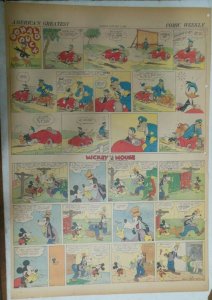 Mickey Mouse & Donald Duck Sunday Page by Walt Disney 1/7/1940 Full Page Size