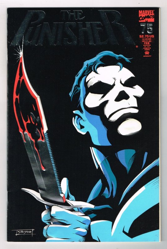 The Punisher #75 (1993) Marvel Comics - PRICE STICKER ON BACK COVER