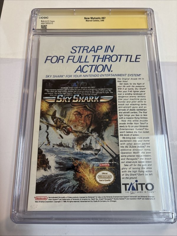 New Mutants (1990) # 87 (CGC 9.6 SS) Signed Bob Wiacek • 1st App Cable