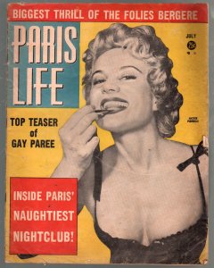 MAG: Paris Life #26-7/1956-Charlton-ackie Pierreux-Club Lido-pin-ups-VG-