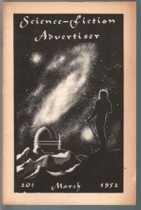 Science-Fiction Advertiser 3/1952-early fanzine-A.E. Van Vogt-FN---