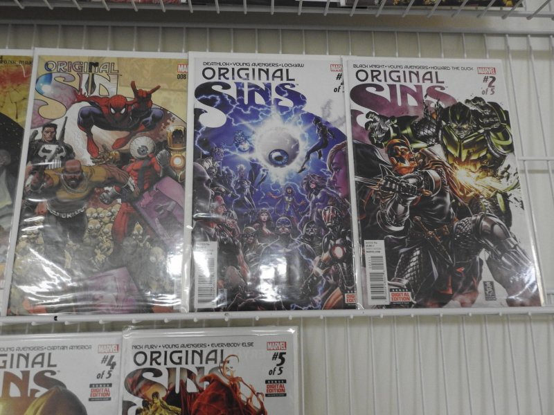 Original Sin #1-8 W/Variants + Orig Sins #1-5 Complete Set! Avg NM- Condition!